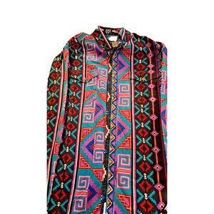 Wrangler VINTAGE Brushpopper‎ Western Cowboy Shirt 15 1/2 35 Long Tails USA